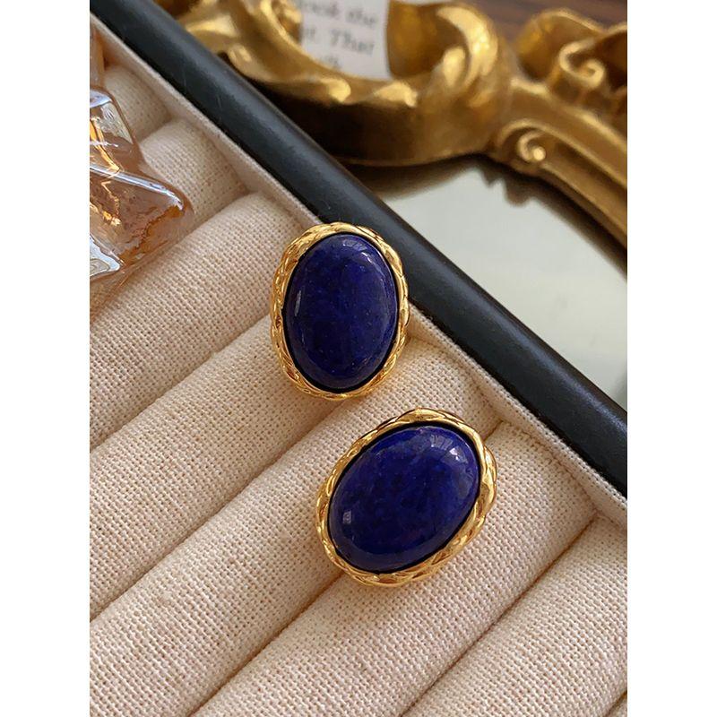Earrings Best Selling Fall and Winter Fancy Retro Lapis Lazuli