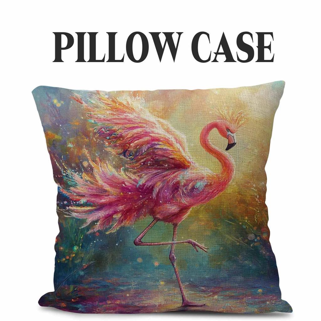 Flamingo Series Throw Pillow Covers With Digital Printing Of Short Plush Fabric Car-Shaped Sofa Cushion For Office Home Decor