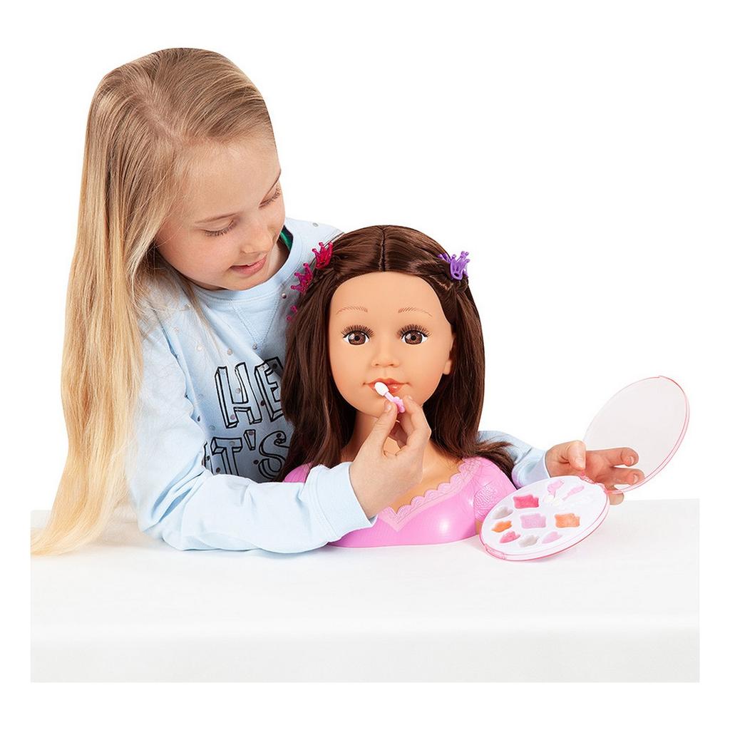 Bust Reig Charlene Super Model Hair Styling and Make-up Brown Wig