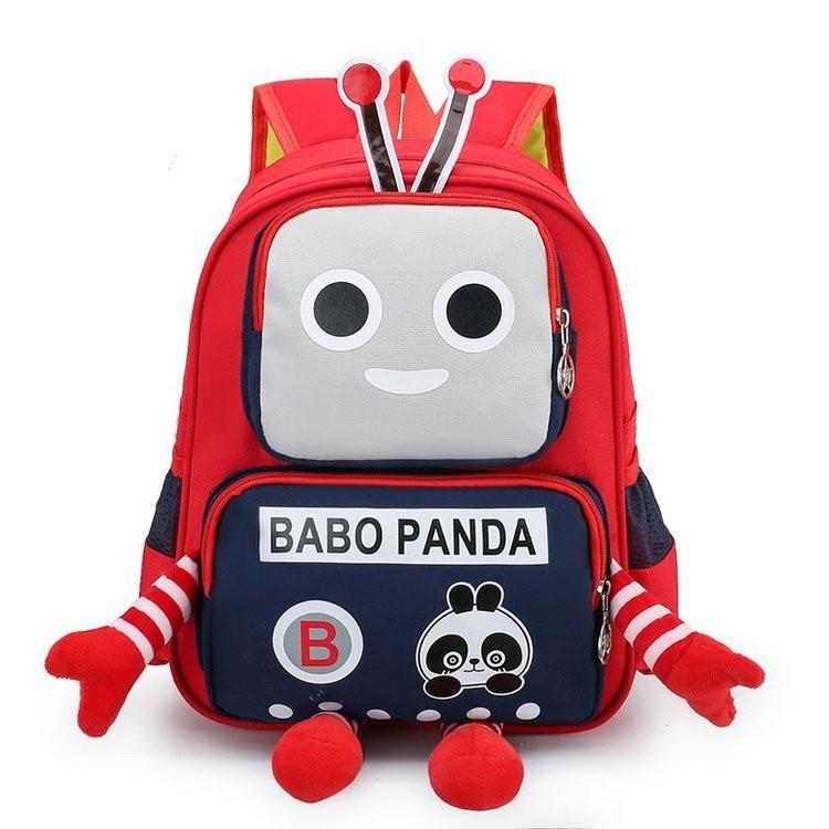 Adorable Cartoon Nylon Backpack For Toddlers Lightweight And Fashionable красный