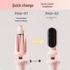 3-in-1 Automatic Hair Curler with Interchangeable Heads for Big Waves, Straight Hair, Corn Waves, & Egg Rolls