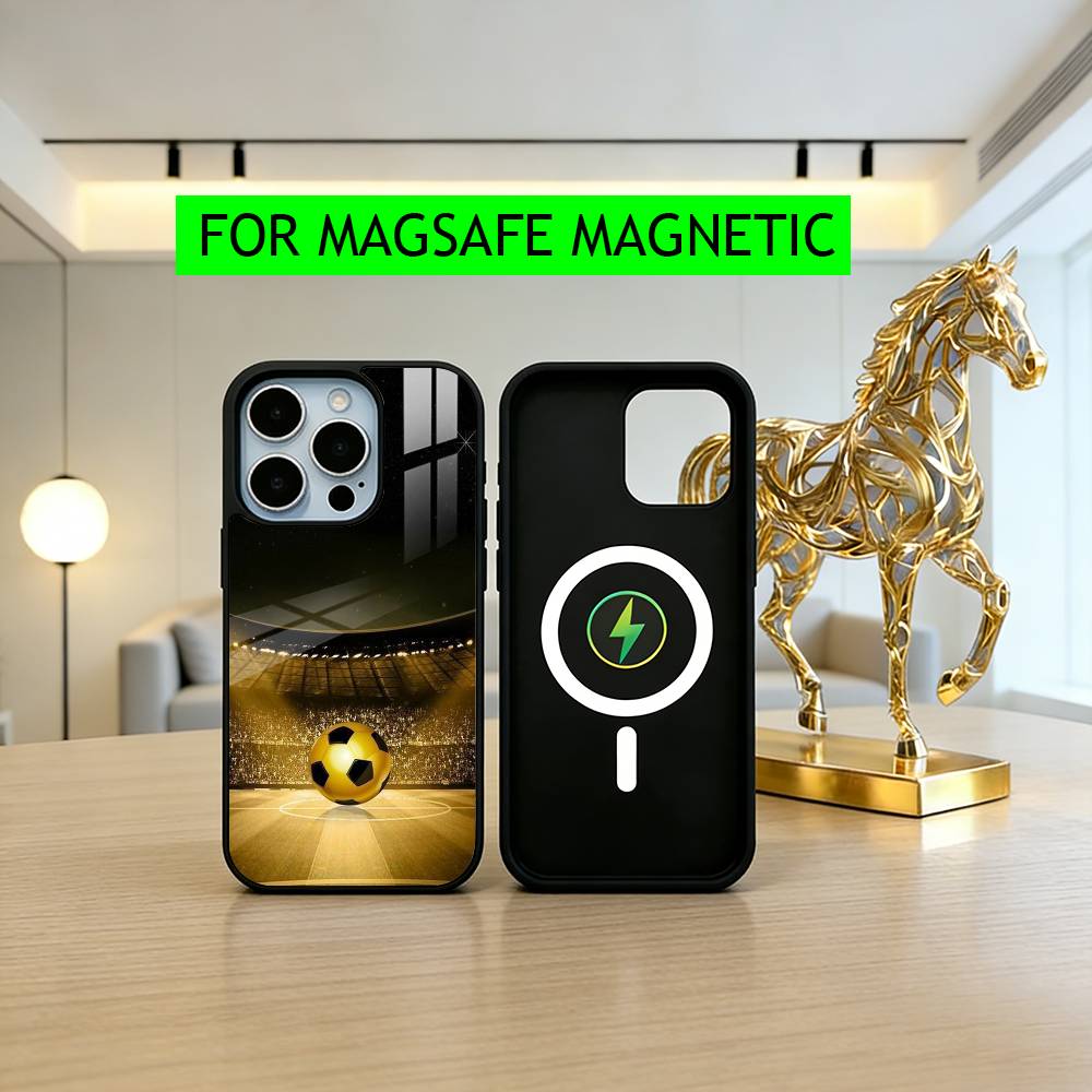 F-Football S-Soccer stitch texture Phone Case For iPhone17,16,15,14,13,12,11 Plus,Pro Magnetic For Magsafe Wireless Charging