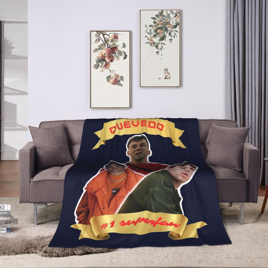 Rapper QUEVEDO Spain Blankets Flannel Decoration Breathable Lightweight Throw Blankets for Home Bedroom Rug Piece