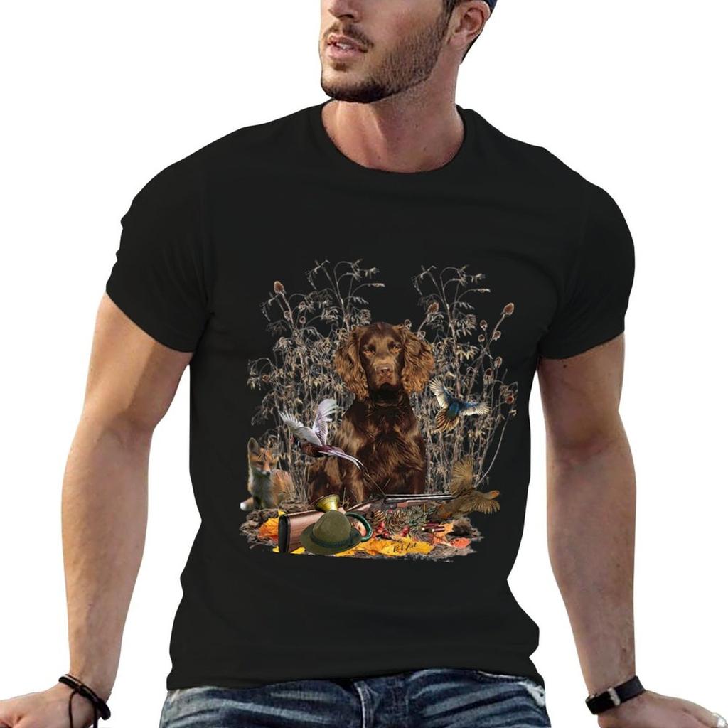 GerUnisex Spaniel Wachtelhund TShirt Casual Streetwear Short Sleeve Tee