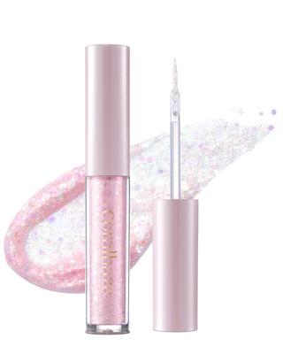 Coral Haze Stardust Glitter 03 Gravity Under-Eye Liquid Glitter Eyeshadow - Shimmer, Sheer, Long-lasting, Fast-drying, Smudge-proof, Sparkling