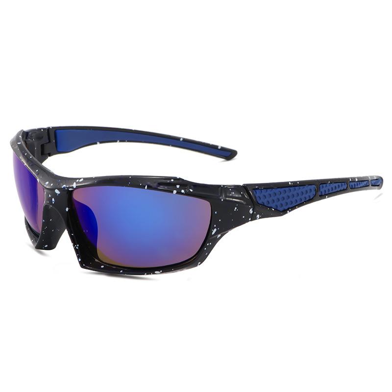 New cycling sunglasses mountaineering bicycle color film silicone foot sunglasses men's and women's high-end windproof outdoor glasses