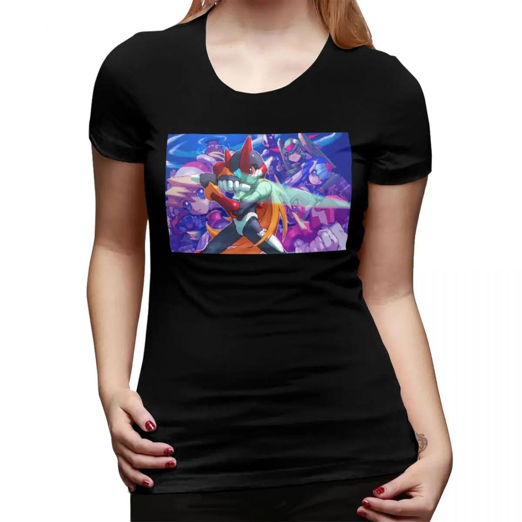 MegaUnisex Video Game Mega Unisex TShirt for Women ONeck Streetwear T Shirts Womens Short Sleeve Summer Clothes Tops
