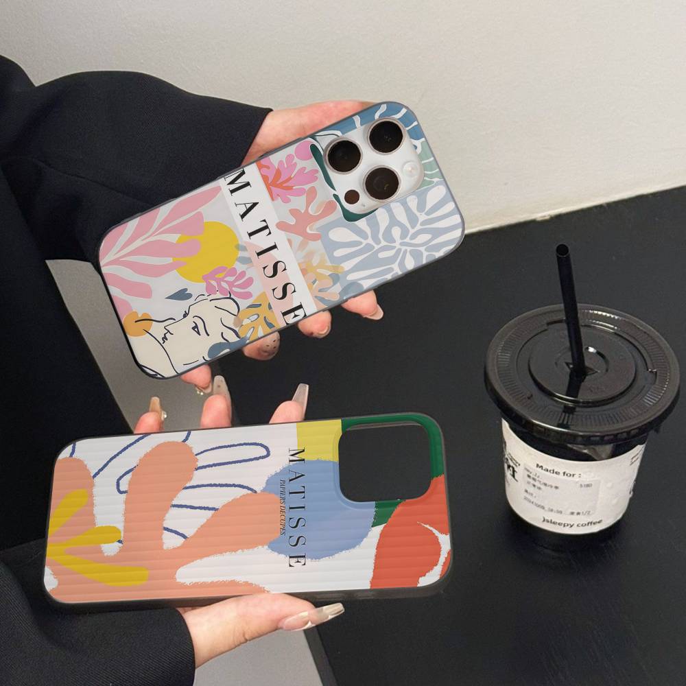 Henri Matisse Art Painting Phone Case Corrugated Pattern Phone Case For iPhone 17 Air 16 15Plus Pro Max Matte Shockprooof Cover