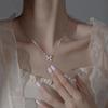 High-End Women’s Light Luxury Bow Necklace with Zircon Pendant - Simple, Trendy Clavicle Chain