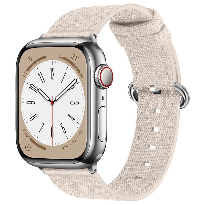 Canvas Band For Apple Watch Strap 49mm 46mm 40 41 38mm 44 45mm correa fabric Bracelet for iwatch Series 11 10 9 8 7 SE 6 ultra 3