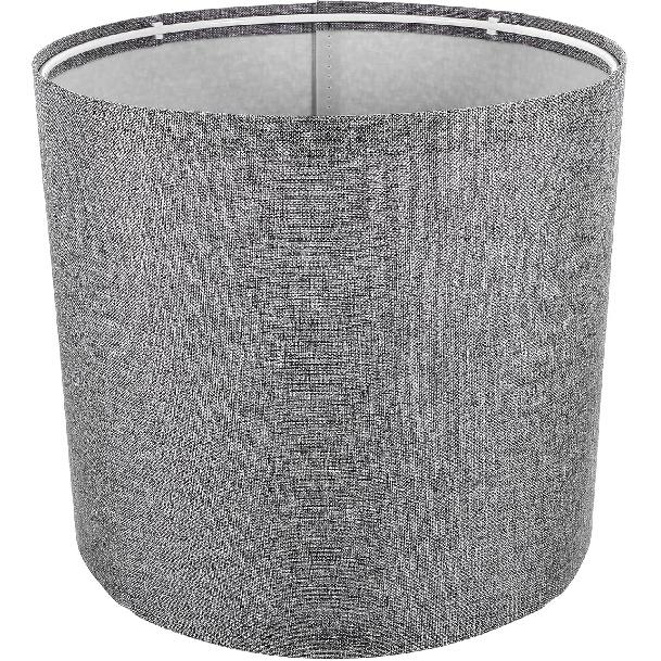 DOITOOL Home Decor Lamp Shade for Table Lamps, Drum Lamp Shade, Replacement Small Natural Linen Lampshades Spider Fitter (Grey) Small White Desk