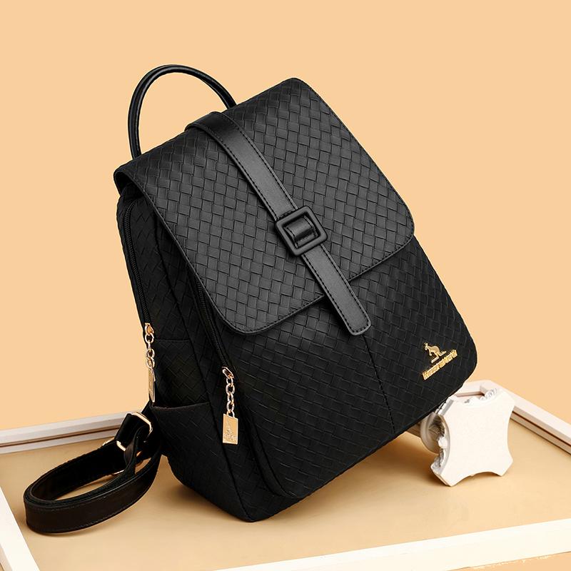 Soft Leather Backpack Women's Large Capacity Travel Bag