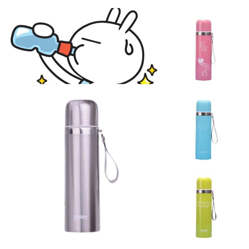 Steel 500ml Stainless Insulated Cup Handle Rope Portable Outdoors Gift Teacup