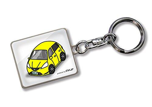 [MKJP] Custom Keychain Fit GE Base: White Car Color: Yellow