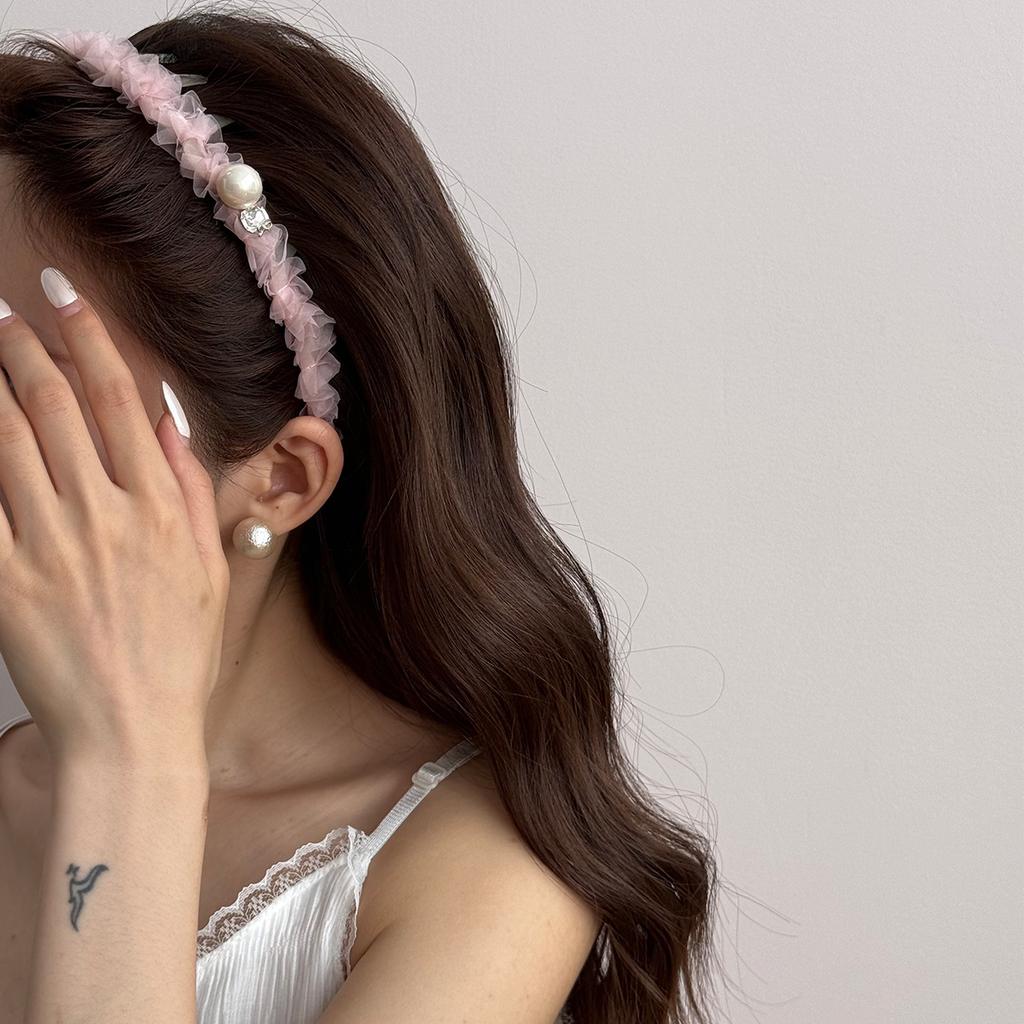 Hair Bands for Women Girl Accessories Headbands Korean Rhinestone Fascinator Designer Vintage Hoops Pearl Sweets Leading Fashion