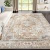 Bohemian Carpet, Durable and Stain-Resistant Living Room Floor Mat, Vintage-Style Bedroom Carpet for Home Decoration