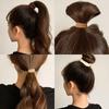 Super Elastic High Ponytail Hair Tie - Durable Rubber Band with Leather Cover