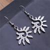 Vintage Totem Earring Sun & Moon Dangle Earrings Geometric Women Dangle Earrings Star Moon Female Korean Jewelry
