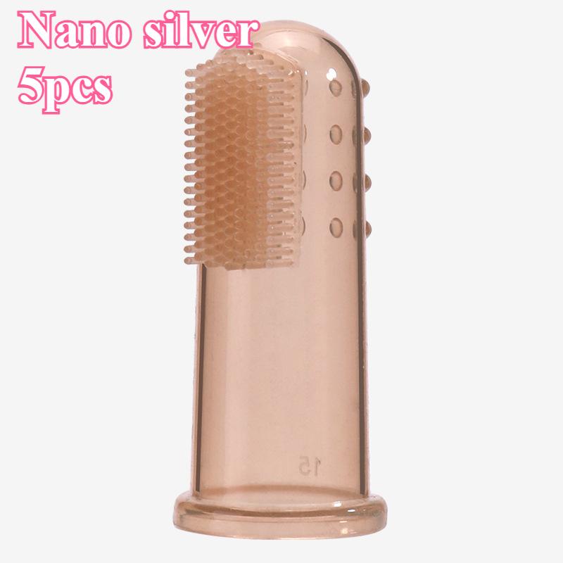 

силиконовый напальчник для питомца, подходит для собак, кошек и амфибий, мягкая зубная щетка из свиной щетины эффективно удаляет зубной камень и налет