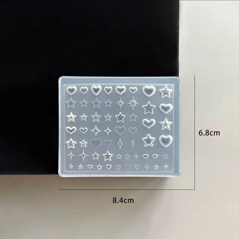3D Forma Silikonová Ozdoby na nehty Nail Art DIY Šablony s květinovým designem Forma na nehty Šperky Řemesla Průhledná forma na nehty Nástroj