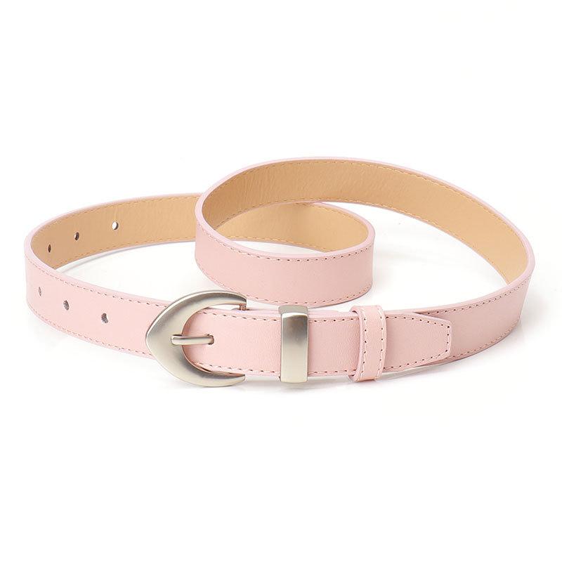 Womens PU Leather Belt Casual Pin Buckle Decorative Strap for Versatile Dresses