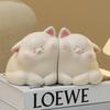 1pair/2pcs of super cute light luxury cream style cat face resin decorative bookends, heavy duty non slip bookends, for book magazine organization,
