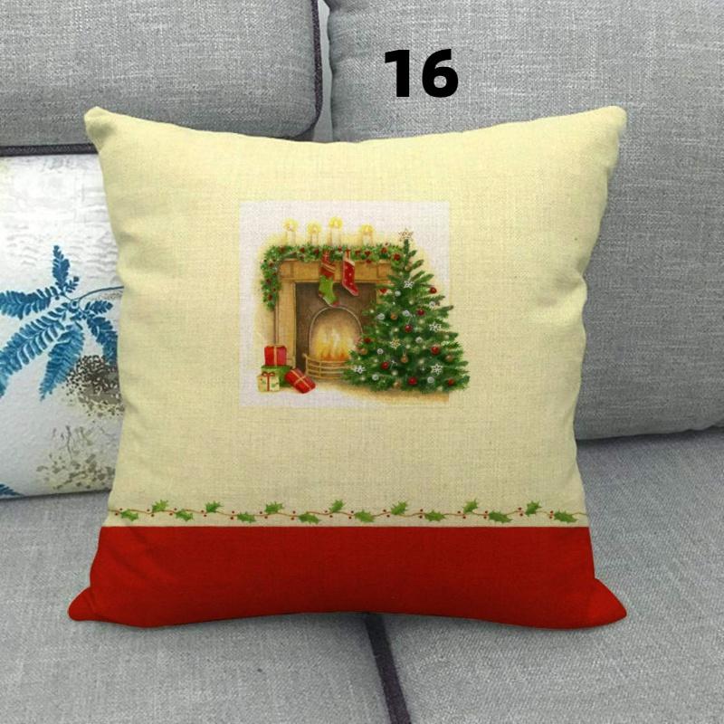 Vánoční jednoduchý dárek na večírek čtvercový povlak na polštář používaný pro domácí dekoraci pohovky na polštář (45 cm * 45 cm)