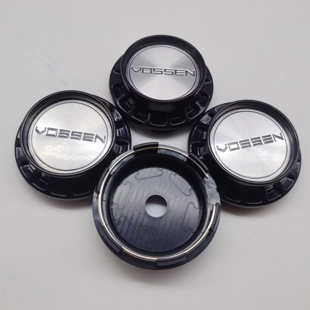4pcs/set 67MM(OD) 62MM(ID) Car Wheel Center Caps For Vossen Logo Emblem Wheel Hubcaps Auto Rim Hub Cover Badge Car Accessories