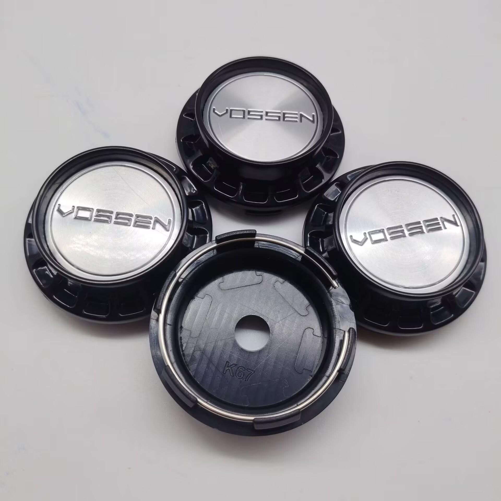 

4pcs/set 67MM(OD) 62MM(ID) Car Wheel Center Caps For Vossen Logo Emblem Wheel Hubcaps Auto Rim Hub Cover Badge Car Accessories 4pcs for VOSSEN&67mm K67 Cap