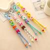 Fashion Versatile Key Chain Dopamine Acrylic Beaded Letter Braided Rope Bag Hanging Color Letter Beaded Bag Car Pendant
