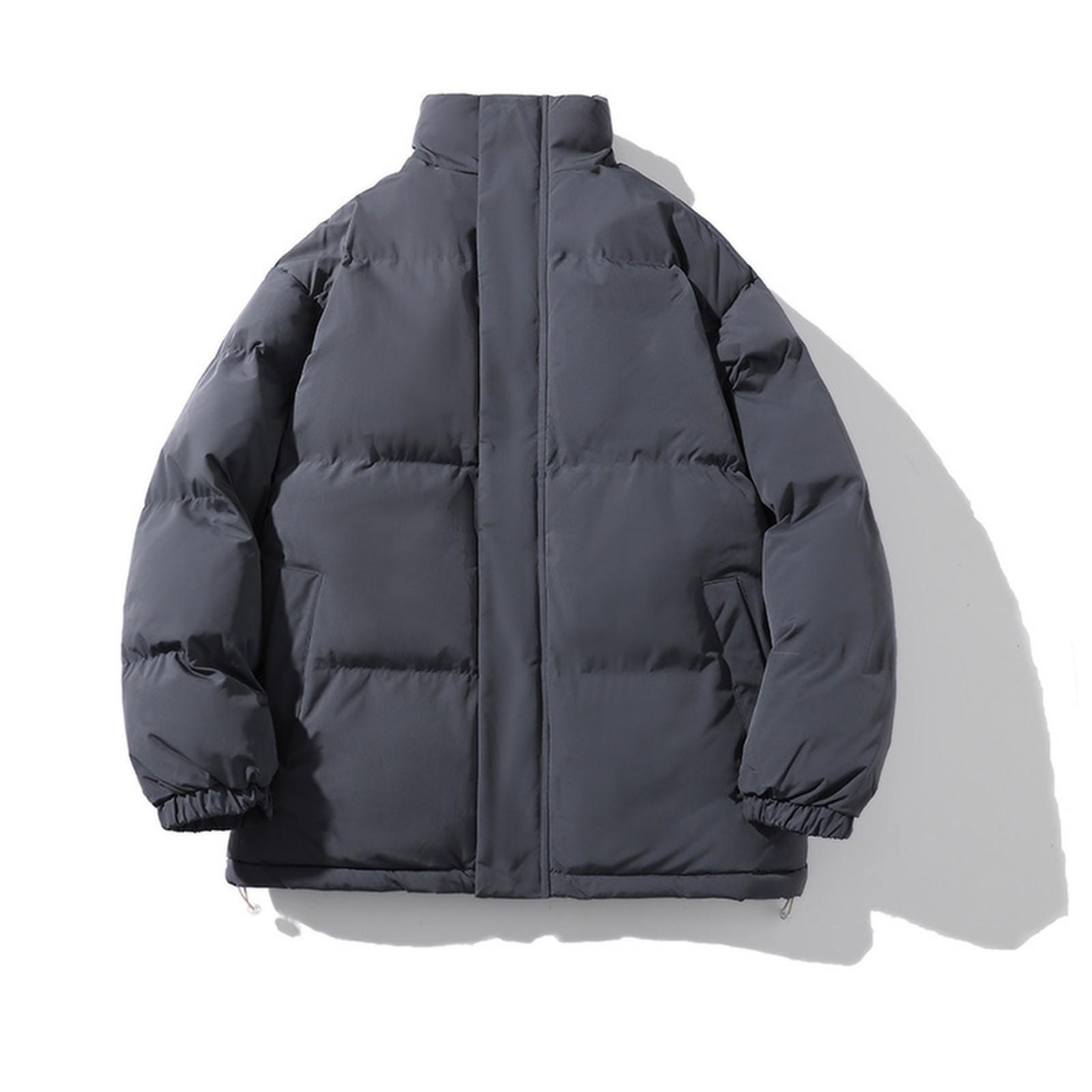 

Мужской плюшевый толстый хлопковый свитер с однотонным воротником, кардиган, пальто L