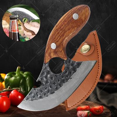 Multifunctional Kitchen Knife Hand Forged Boning Knife Bottle Opener Utility Knives Stainless Steel Chef Knife Cooking Tools BBQ