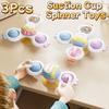 3Pcs/Set Rotating Rattle Suction Cup Spinner Toys Cartoon Animal Spinner  Children Gift