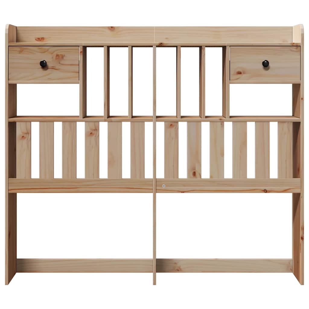 Headboard with Storage Space 135 Cm Solid Pine Wood