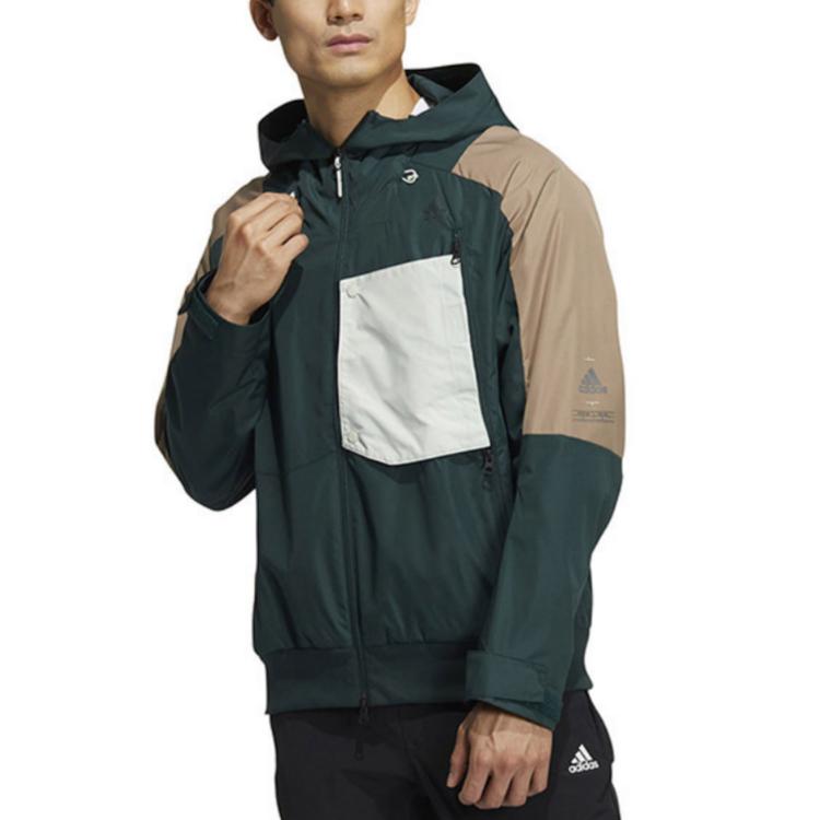 Adidas Jackets Men's Green Hooded Moderate Other HN9040