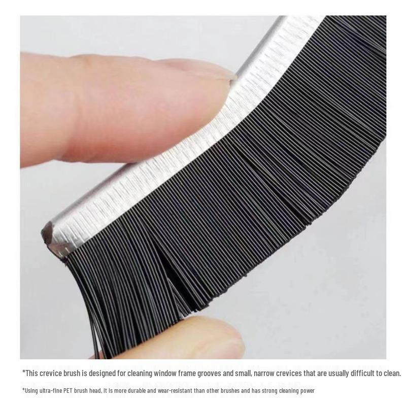 Multifunctional Crevice and Grout Brush for Windows, Tiles, and Bathroom Cleaning