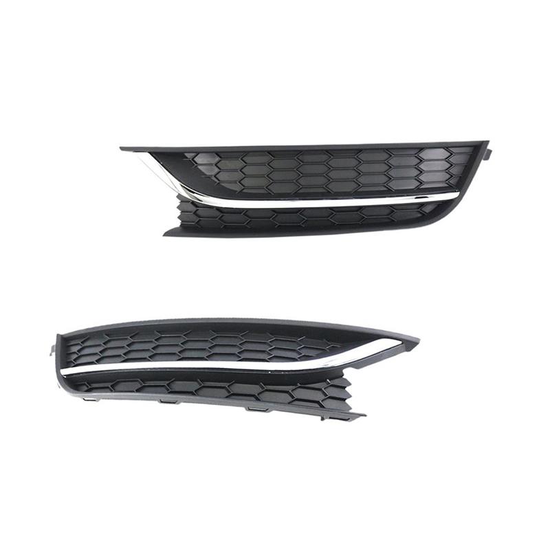 A28G-1Pair Fog Light Grill Front Bumper Lamp Grill For Passat 2012-2015 US Edition 561853665E 561853666C