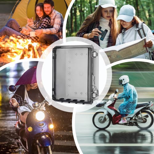 Waterproof Electrical Box, Project Case with Transparent Cover, Dustproof Locking Case for Electronics Home Project Power Distribution Protection