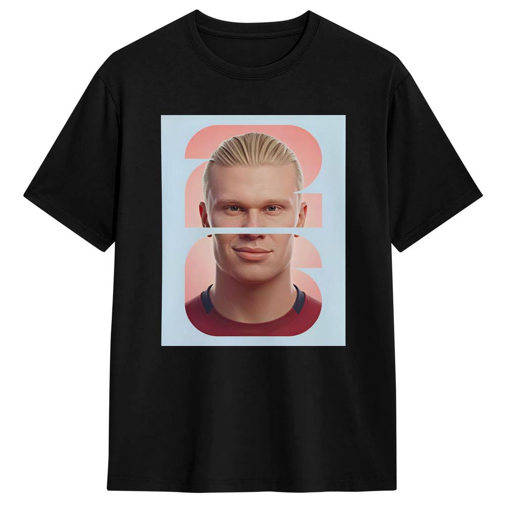 Erling Haaland 2026 100 Cotton T Shirt For Unisex Summer Y2K Fun TShirts Crew Neck Harajuku Tee Shirt Plus Size Wholesale Tops