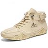 Retro Handmade Leather Men Boots Winter Designer Shoes Man Outdoor Ankle Boots Men Walking Shoes Waterproof High Top Sneakers