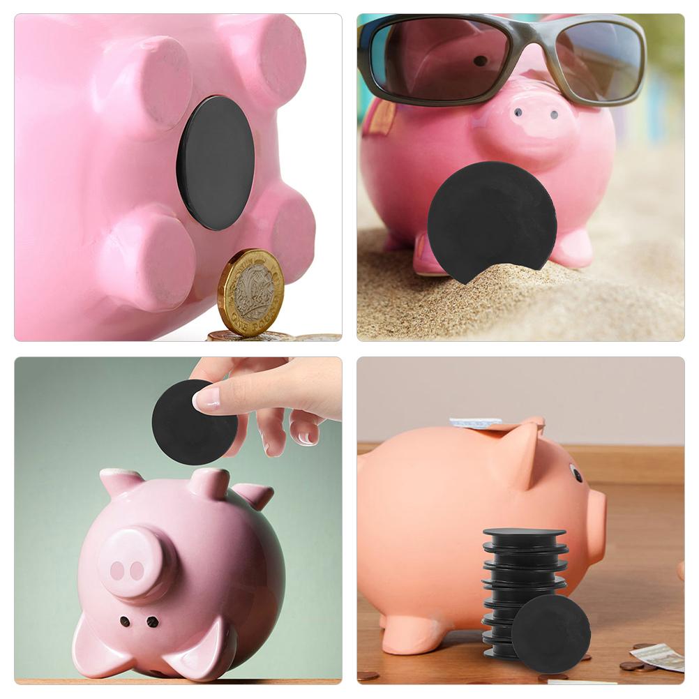 10pcs Round Plug Piggy Bank Bottom Cover Replacement Caps For Saving Box Money Pot Rubber Stopper Plaster Stoppers