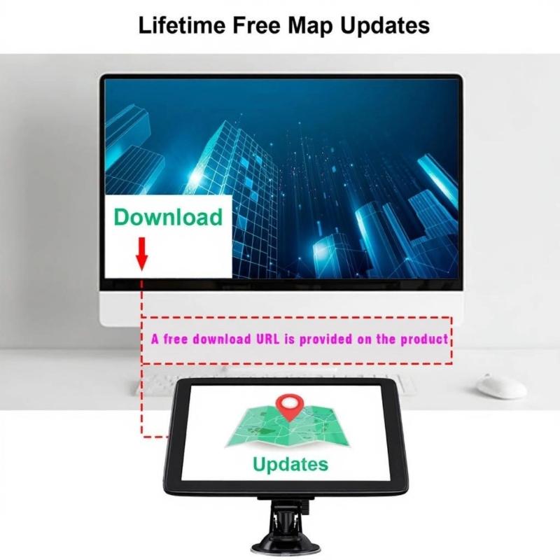 7inch GPSs Navigation For Car And Truck With Life North US Maps Updates And Card Slot