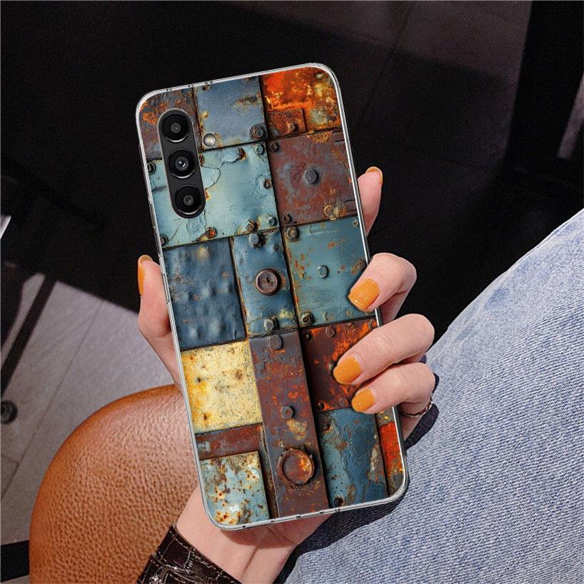 Vintage Industrieller Stil Rostiges Muster Handyhülle Für Samsung Galaxy A17 A16 A15 A14 A13 A57 A56 A55 A54 A53 A37 A36 A35 A34 A33