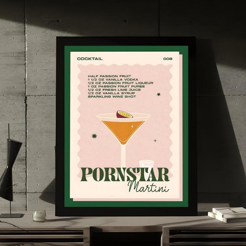 Bunte Cocktailgetränke Gute Poster Kraftpapier Drucke Vintage Wohnzimmer Café Bar Kunst Wanddekor Ästhetisches Gemälde Bild