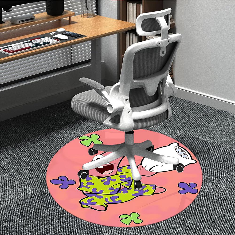 

1pcPatrick Star Office Round Area Rug, Indoor Mat Suitable For Office, Under Office Chairs Bedroom Living Room Home Decor, Room Deco131 80cm by 80cm