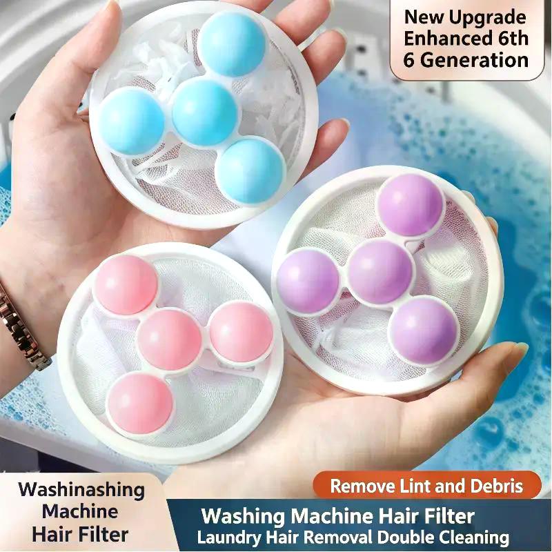 Waschmaschine Wiederverwendbarer Schmutzfangbeutel Filterbeutel Fussel Haarfänger Tierhaarentferner Kleidung Reinigungsgeräte Waschball