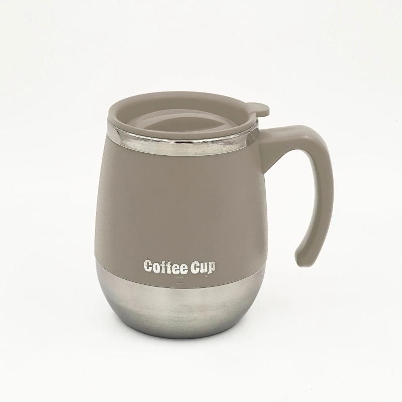 

1 шт. 500 мл Термокружка из нержавеющей стали, Вакуумная изоляция, Дорожная кофейная кружка, Сохраняет горячее и холодное, для дома, офиса, автомобиля, кемпинга, подарок 500ml светло-серый