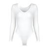 2025 Women's Sexy Slim V-Neck Long-Sleeve Bodysuit for Autumn & Winter
