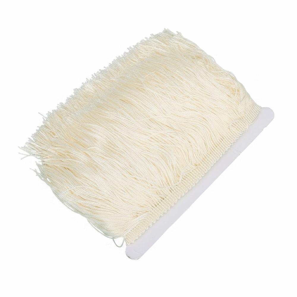 1pcs 10 Yards Long Polyester Lace Trim 6inch Wide Stage Clothing Fringe Tassel Trim  Sewing Supplies бежевый