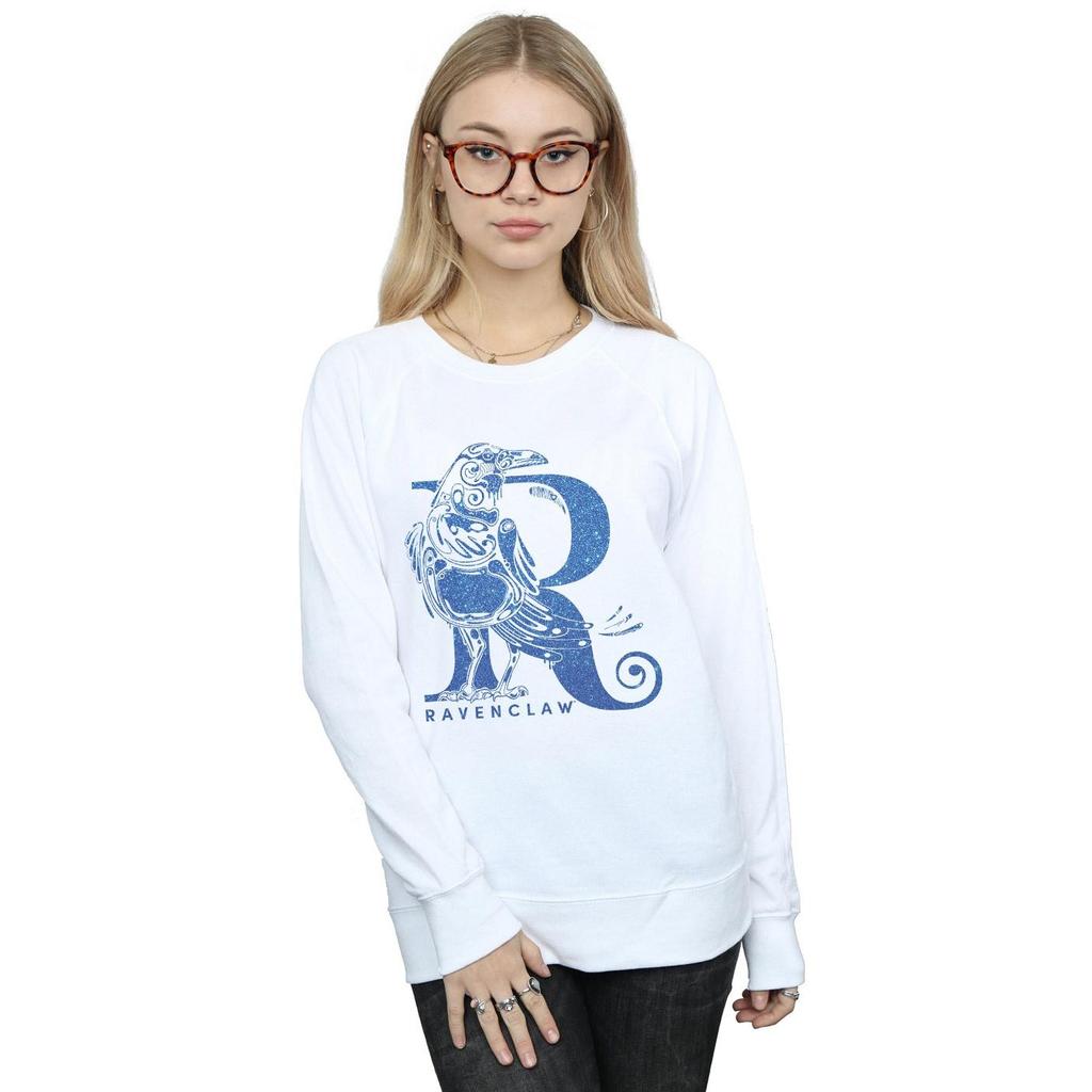 Harry Potter Womens/Ladies Ravenclaw Glitter Sweatshirt